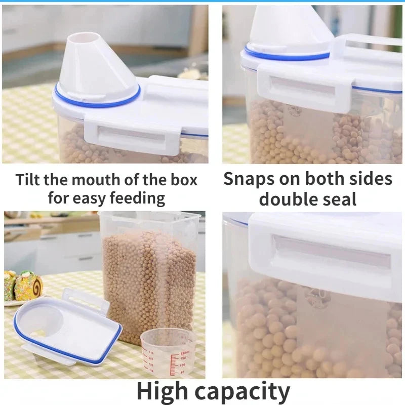 Pet Food Storage Container Airtight Seal – Large Capacity BPA-Free Bin with Scoop, Durable & Stylish for Dogs Cats