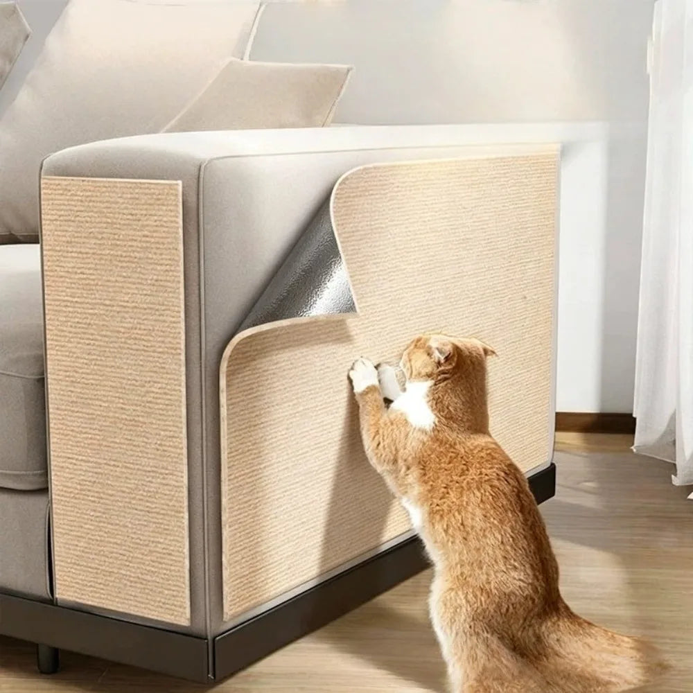 Trimmable Self-Adhesive Carpet Pad Non-woven Fabrics Anti Cat Scratch Mat Cat Scratcher Sofa Protector Multi-purpose Pet Supply