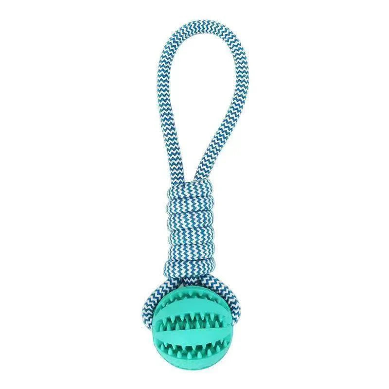 Dog Toys Balls Interactive Treat Rope Rubber Leaking Balls for Small Medium Dogs Chewing Bite Resistant Pet Tooth Cleaning