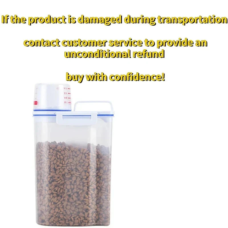 Pet Food Storage Container Airtight Seal – Large Capacity BPA-Free Bin with Scoop, Durable & Stylish for Dogs Cats