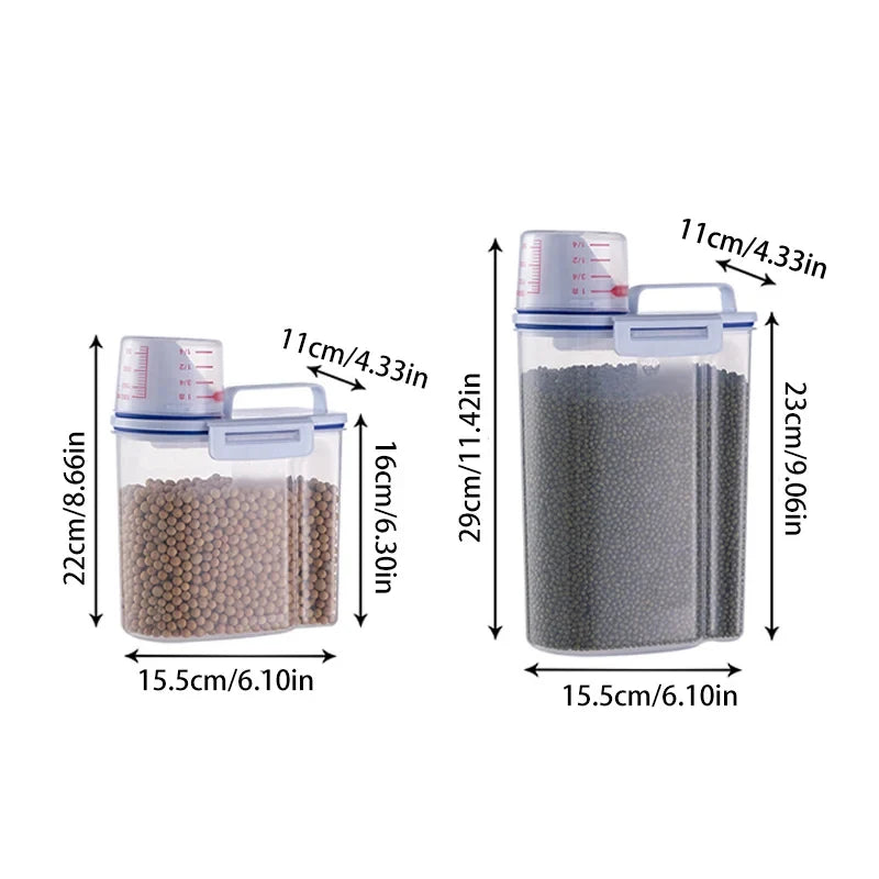 Pet Food Storage Container Airtight Seal – Large Capacity BPA-Free Bin with Scoop, Durable & Stylish for Dogs Cats