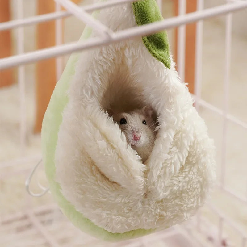 Pet Nest Small Animals Accessories Hamster Cage Winter Warm Bed Hamster Plush Hammock Parrot Cage Pendant Decoration Comfortable
