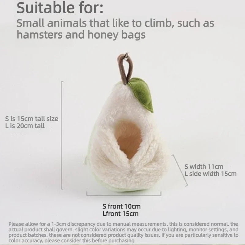 Pet Nest Small Animals Accessories Hamster Cage Winter Warm Bed Hamster Plush Hammock Parrot Cage Pendant Decoration Comfortable