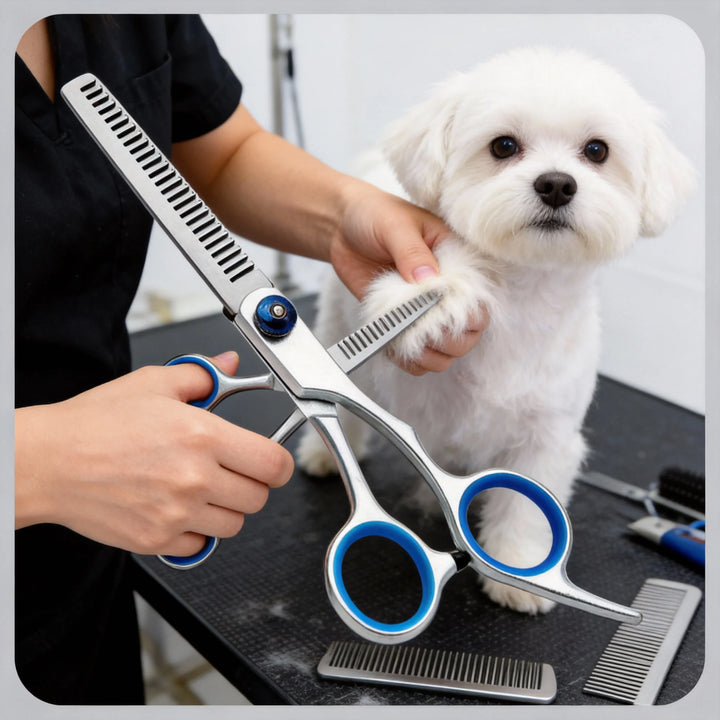 1/2/3pcs Pet Grooming Safety Scissors Hair Cutting Curved Thinning Comb Shears Sets For Home Dogs Cats Salon