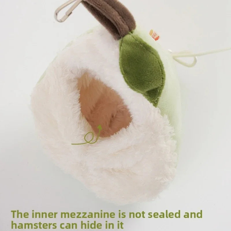 Pet Nest Small Animals Accessories Hamster Cage Winter Warm Bed Hamster Plush Hammock Parrot Cage Pendant Decoration Comfortable