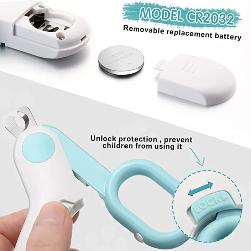 Professional Cat Nail Clipper Cat Cutter With LED Light Pet Nail Clipper for Dog Grooming Claw Scissors Care Tools Pet Products