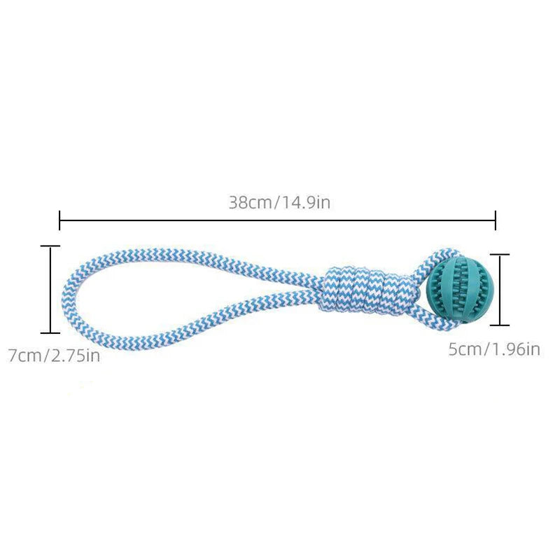 Dog Toys Balls Interactive Treat Rope Rubber Leaking Balls for Small Medium Dogs Chewing Bite Resistant Pet Tooth Cleaning