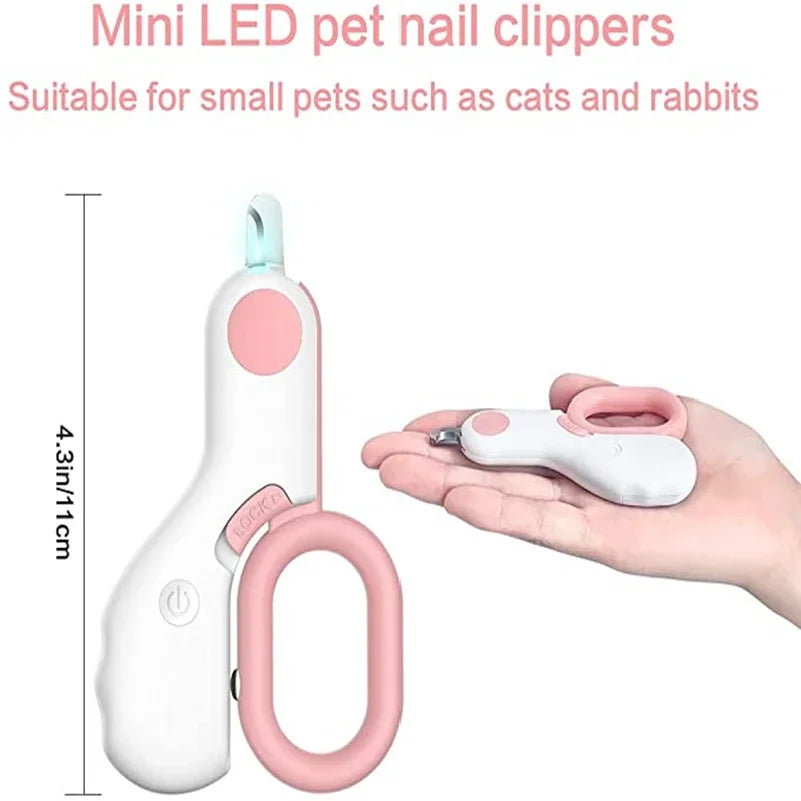 Professional Cat Nail Clipper Cat Cutter With LED Light Pet Nail Clipper for Dog Grooming Claw Scissors Care Tools Pet Products