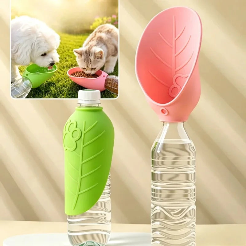 Portable Dog Cat Water Drinking Bowl Outdoor Pet Feeding Cup Leakproof Silicone Foldable Bottle Dispenser Pet Travel Supplies