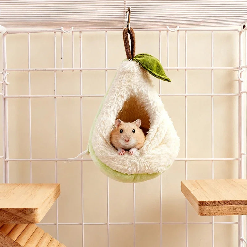 Pet Nest Small Animals Accessories Hamster Cage Winter Warm Bed Hamster Plush Hammock Parrot Cage Pendant Decoration Comfortable